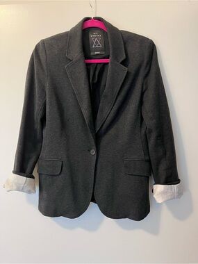 Aritzia Talula Charcoal Knit Blazer | Size 8 | One Button